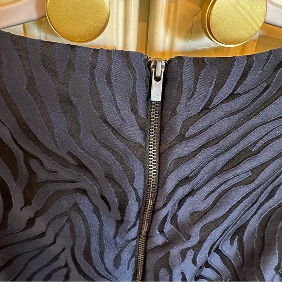 Banana Republic Womens Navy Black Zebra Stripe Square Neck Column Cocktail Dress - Picture 5 of 7